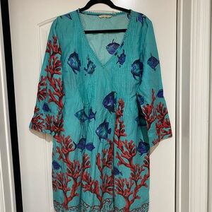 Coral & fish A line dress